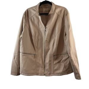 Established 1962 Pink Faux Leather Jacket Size 2XL